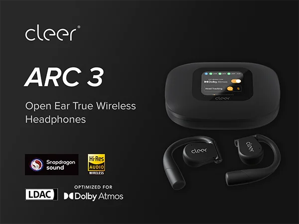 Cleer ARC 3 Open Ear Headphones - Snapdragon Sound True Wireless Earbuds