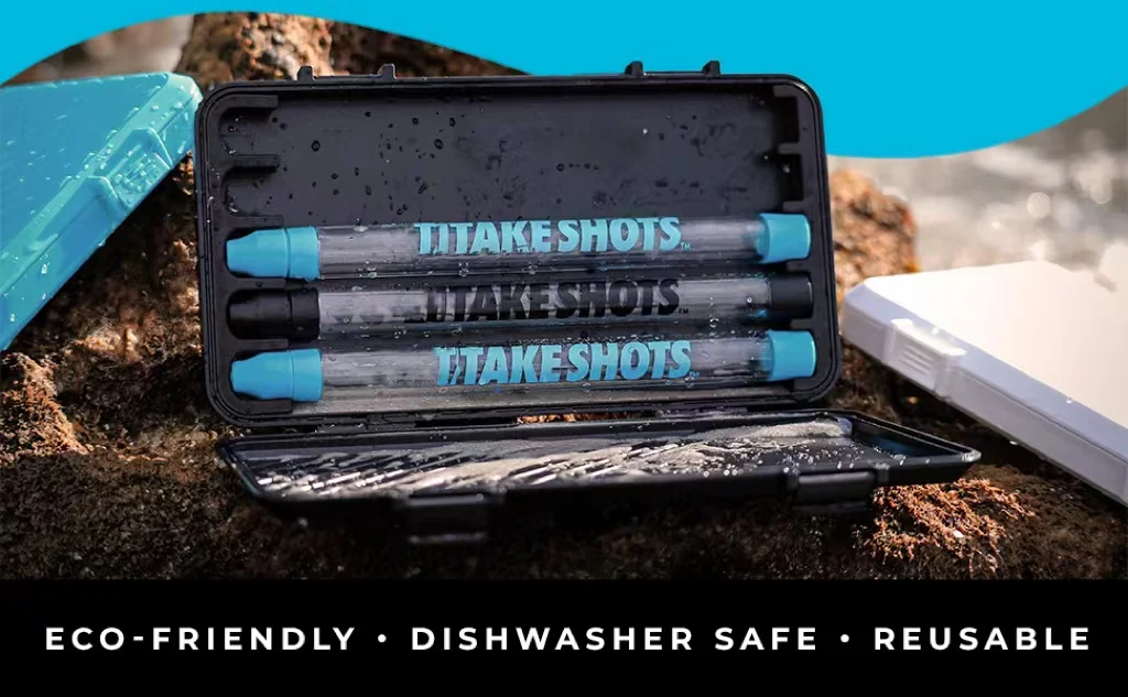 Shot Holder & Straw For Drinks & Chasers Experience Shots On The Go