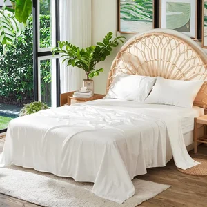 2026 New Arrival Luxury Silky 100% Fiber Bamboo Duvet Cover Set and with Deep Pocket Bed Sheet 100% Bamboo Sheet Set