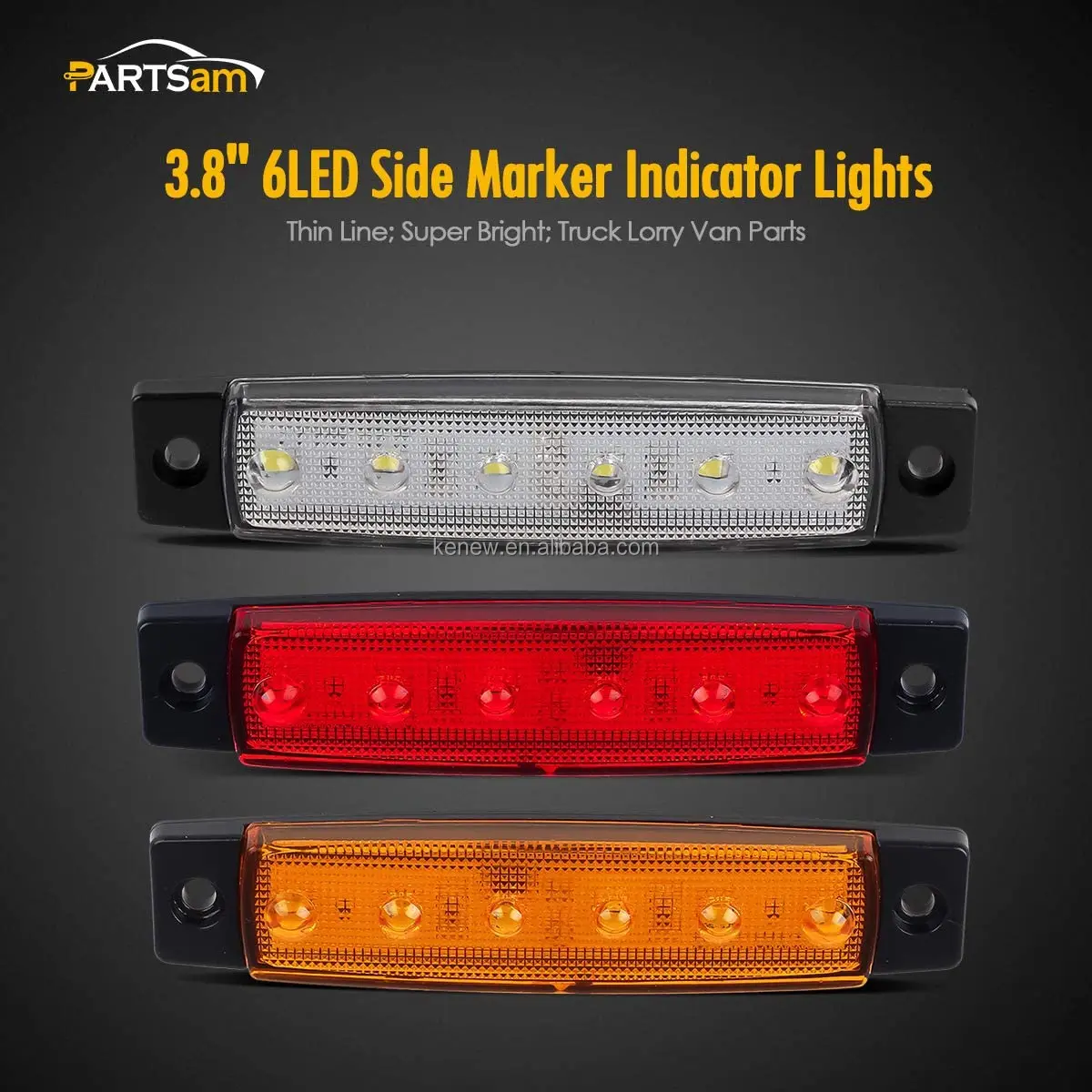6 led truck side light emergency lorry trailer marker lights