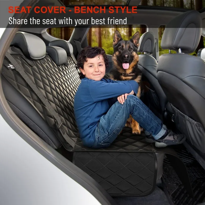 Hot Selling Waterproof High Resistant Oxford PVC Waterproof Bottom Travel Pet Dog Car Back Seat Cover for Pets Waterproof details