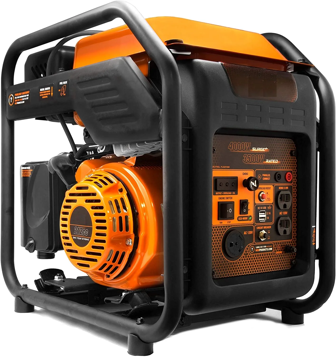 符合超静音carb的4kw汽油动力开放式框架变频发电机