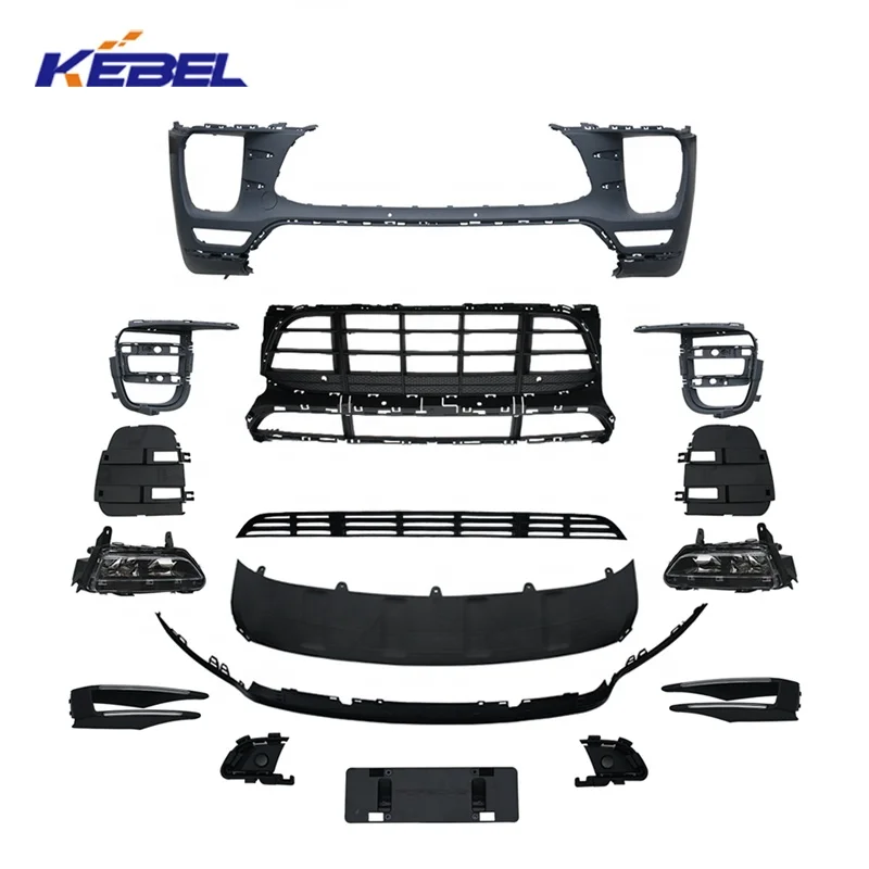 New Model Car Front Bumper Grille Body Parts Front Bumper Kit for porsche Macan 2015 2021 Cars Accessories Front Lip