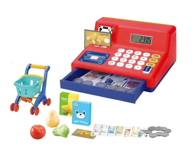 Children Educational Pretend Play Toy Intelligent Kids Cash Register from  Supermarket Made of Plastic
