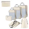 Conjunto de 7 piezas beige cremoso