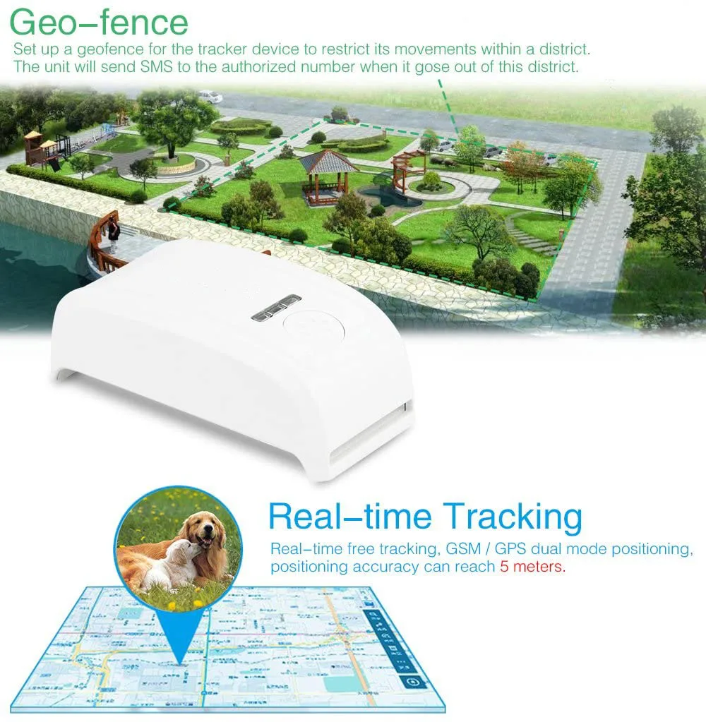 Waterproof Mini GPS Dog Collar Tracking Device Pet Tracker GPS for Dog and Cat