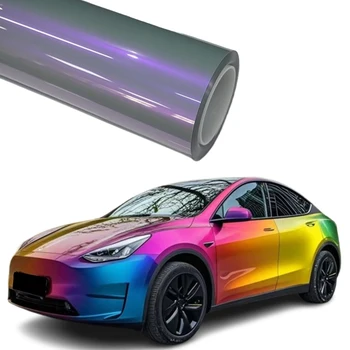 Fantastic Gray Phantom Purple TPU Color Coating PPF Self Healing Automotive Vinyl Heat Repairing Colored Sticker Car Wrap Film