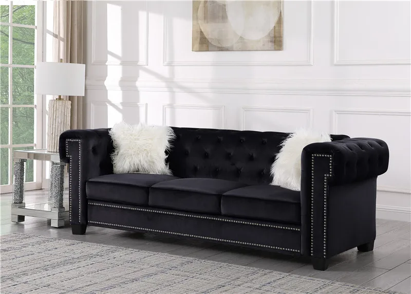 2024 Sofa Luxury Curved Velvet Fabric Sofa Set Living Room Couches ...