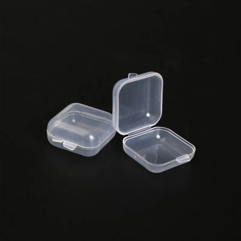 Mini Clear Plastic Storage Containers Box With Hinged Lid For Storage ...