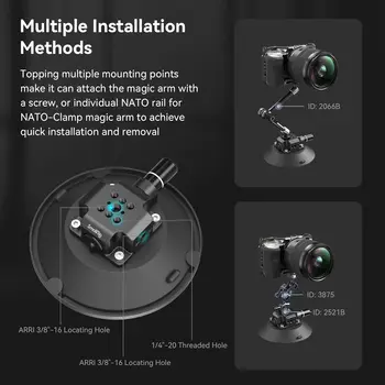 For SmallRig 6\" Suction Cup Camera Mount for Cars Smartphones Speeds 80km/h Recommends 15kg Load Stationary Clean Smooth detail image