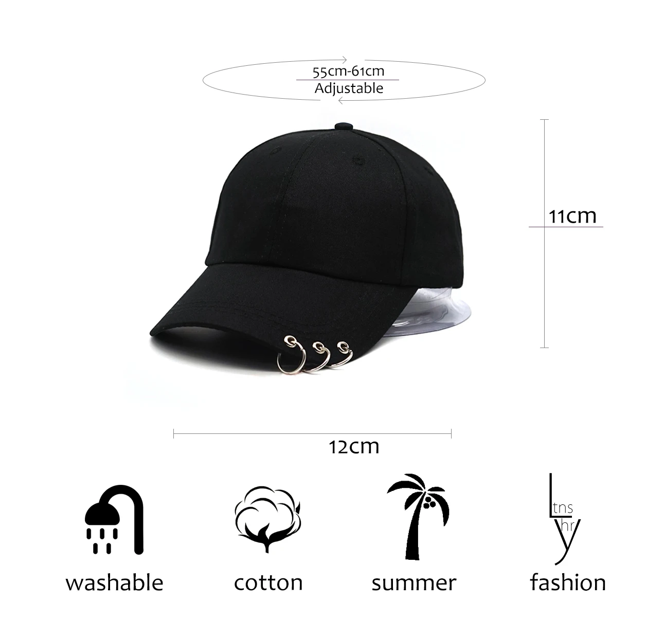 2021 Summer New Snapback Simplicity Hat Boys Ring Adjustable Baseball Cap Garros Hat Fashion Men Women Breathable Solid Color