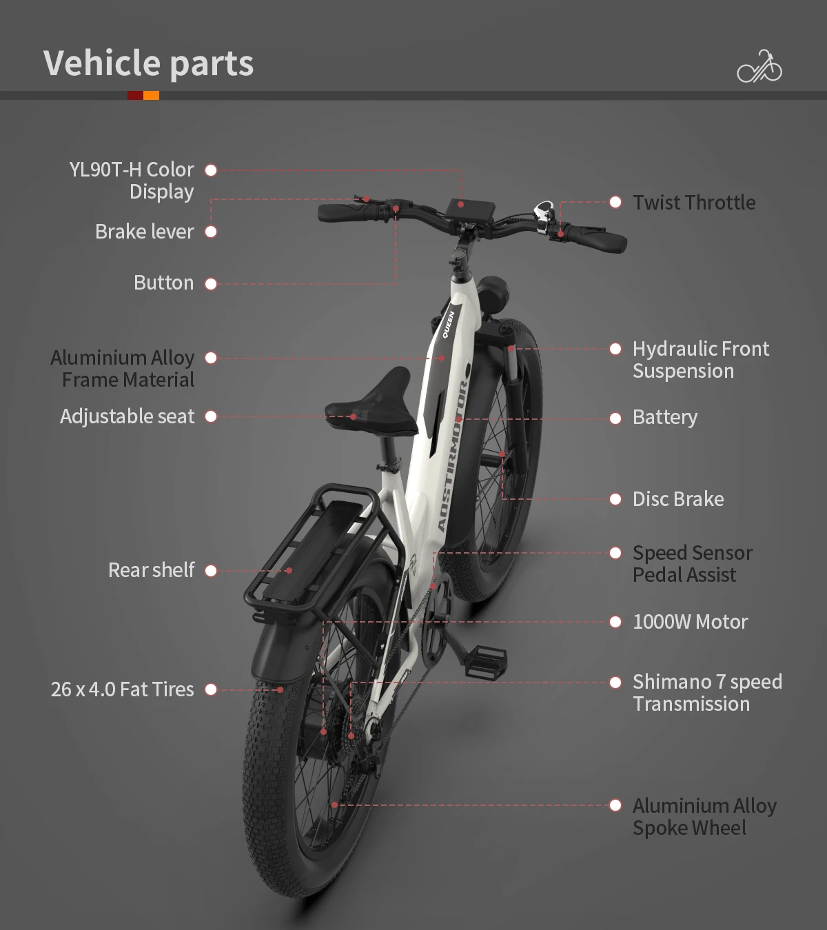 Us Warehouse New Arrival 52 Volt Ebike 1000 Watt Fat Tire Electric ...