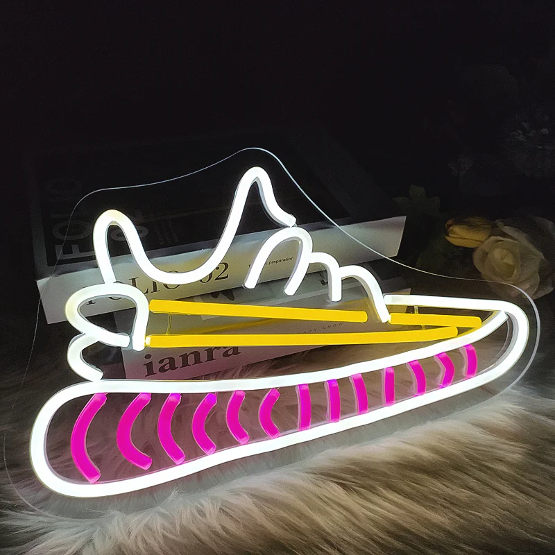 Custom Led Sneaker Neon Light Logo 12v 3d Shoes Light Brand Sign ...