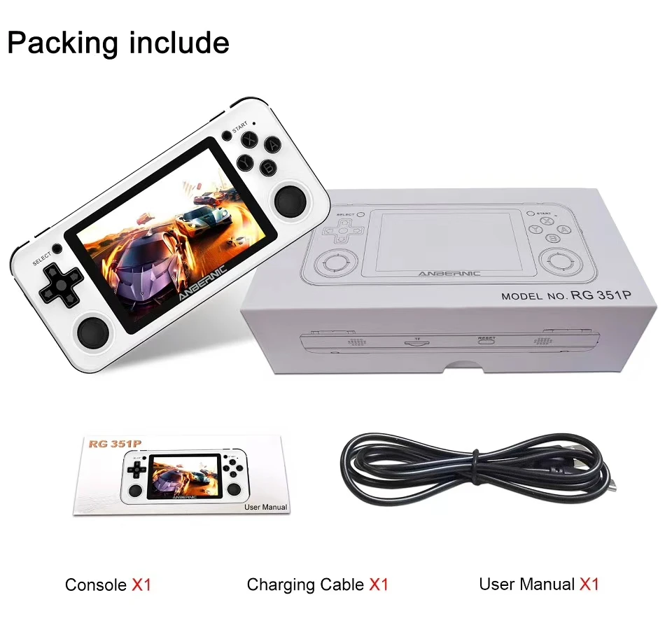 Портативная игровая консоль 64 ГБ, Игровая приставка с открытым исходным кодом, встроенный Wi-Fi RG351P