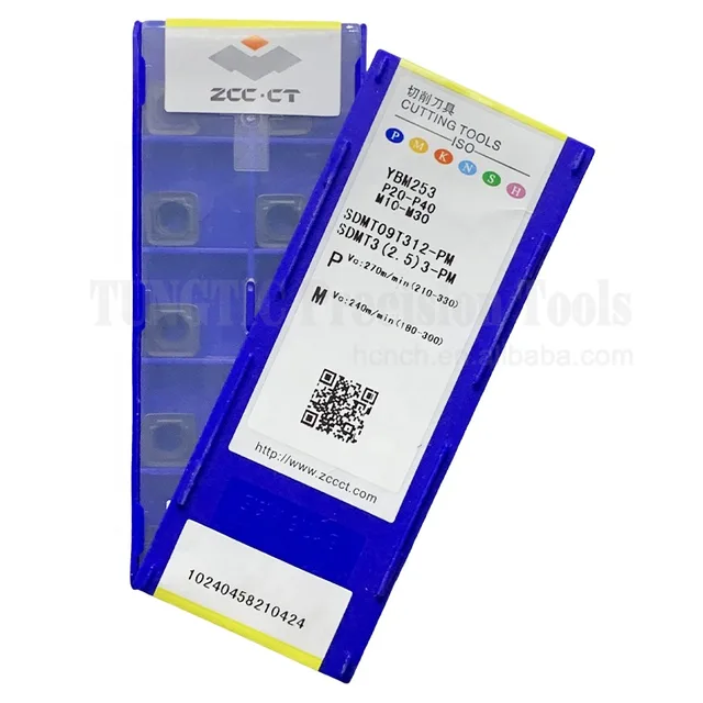 ZCC Milling Inserts SDMT YBM253 SDMT09T312-PM Carbide Inserts CNC