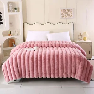 Summer Comforters and Fluffy Embroidered Knit Blankets Soft Bedding Throws for Comfort