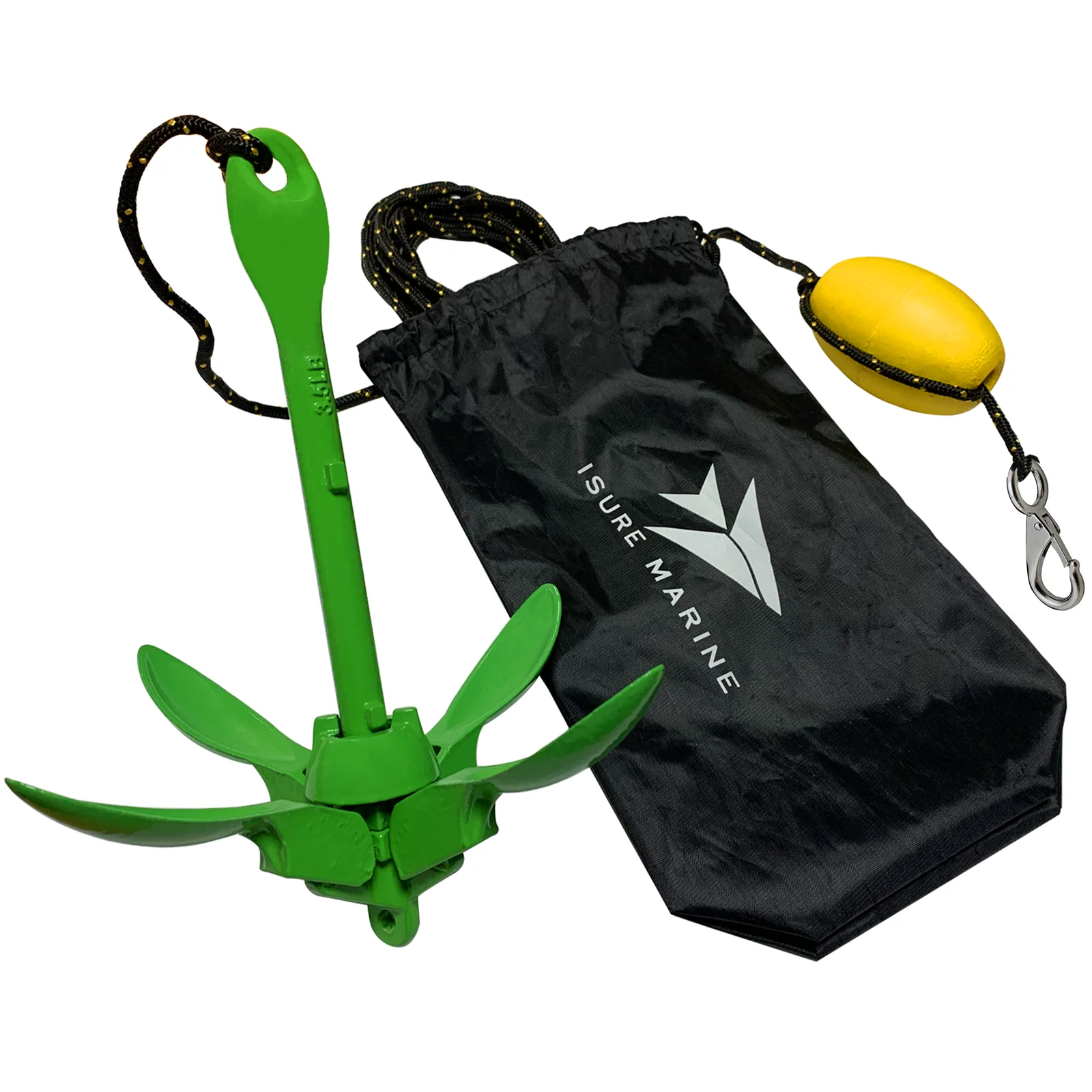 LAN Ancre De Kayak Ancre Pliante Marine De 3,5 Lb En Acier Au Carbone À