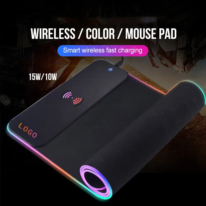 Led Custom Wireless Charging Mouse Pad Rgb Game Mouse Pad Waterproof