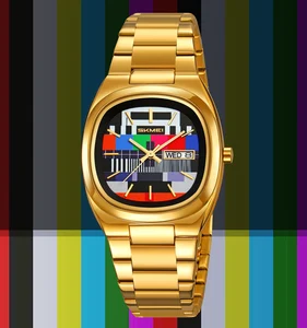 SKMEI Brand Factory 9375 Men's Stainless Steel Quartz Watch Fashionable Waterproof Watch for Men Business Watch