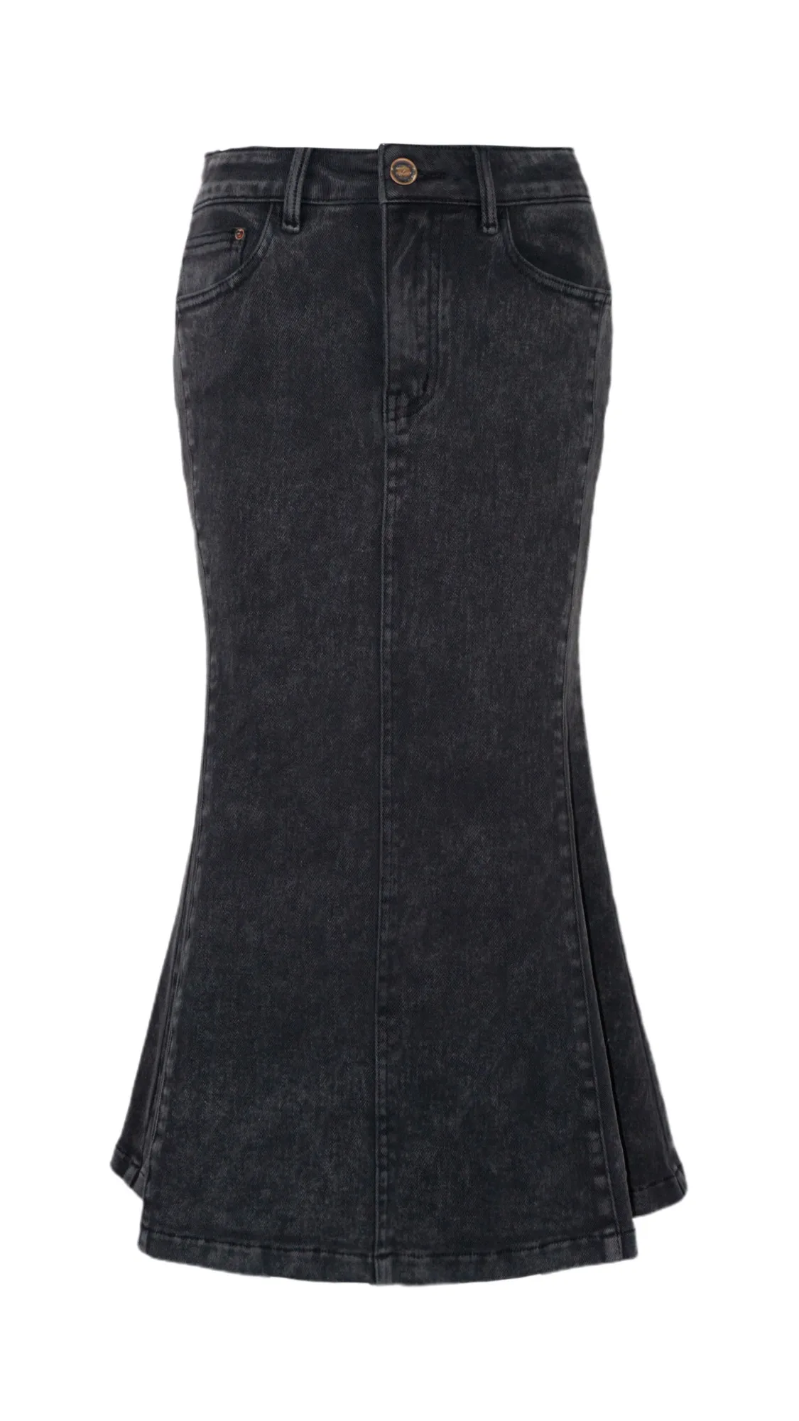 High Quality Custom Women Long Skirt Black Denim Color Denim Fishtail ...