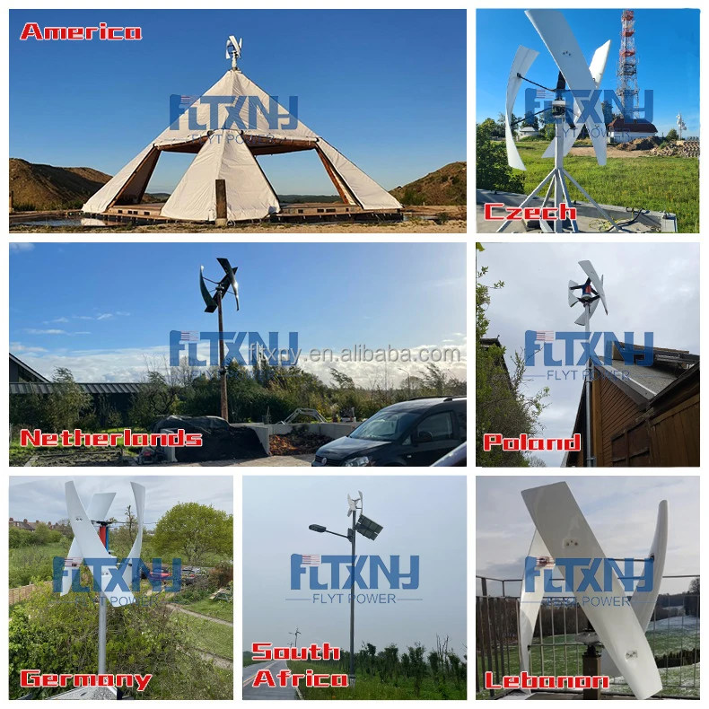 Vertical 5kw 10kw 15kw Helix Wind Turbine 120v 220v 380v For Lithium Battery Hybrid System Use 5856