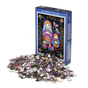 Wholesale 1000pcs Personalized Diy Custom Jigsaw Puzzle Case Children's Cartoon Paper Jigsaw Puzzles for Girls