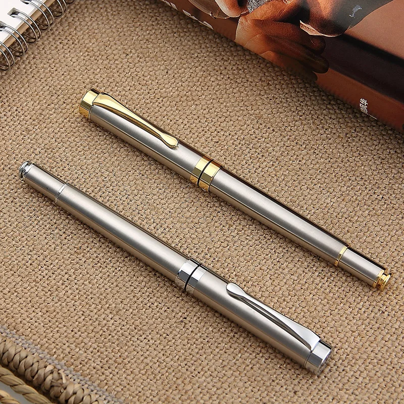 High Quality Metal Roller Pen Set Roller Tip Black and Gold Boss Signature Pens with Extra Ink Refills