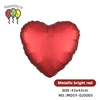 Cuore metallizzato rosso brillante