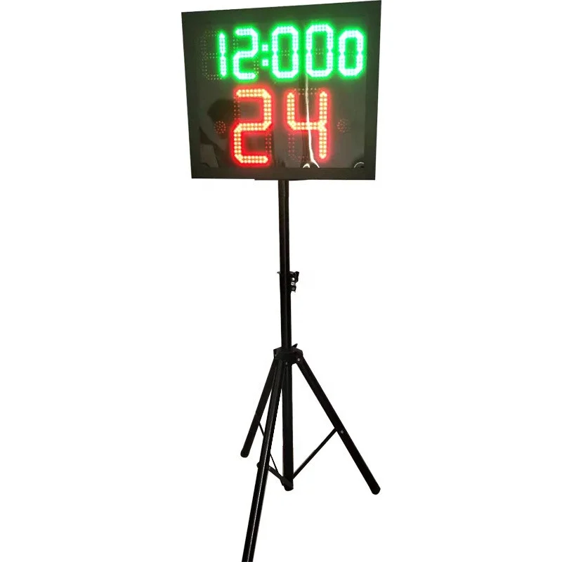 Tableau Score Basket Électronique – Horloge Tir 12/14/24/30s, Télécommande, Piles/Branchement