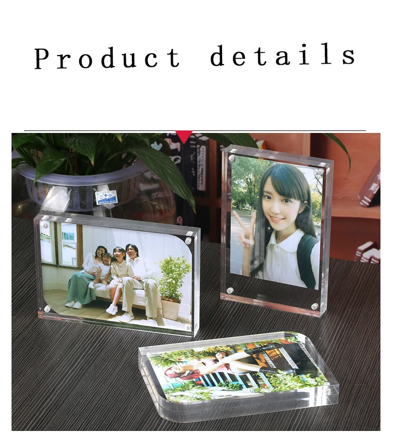 Custom Sized Desktop Display Double-sided Clear Acrylic Picture Frame ...