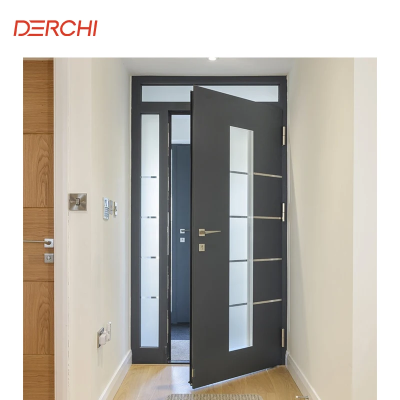 Residential Project Europe Aluminum Security Doors for Houses Exterior Front Villa Entry Doors