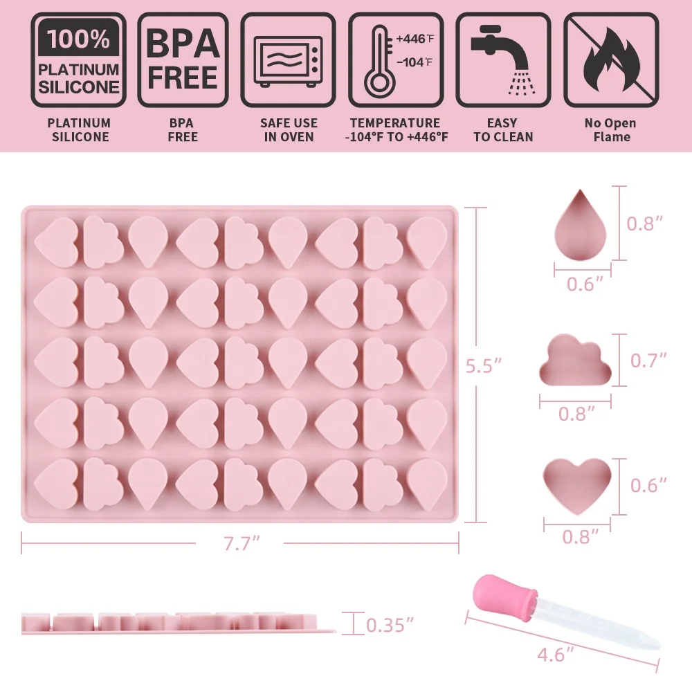 Crafts 3d Heart Cloud Drop Shape Molds for Baking Chocolate Jelly  Ice Cube  Decorating Moulds Tools