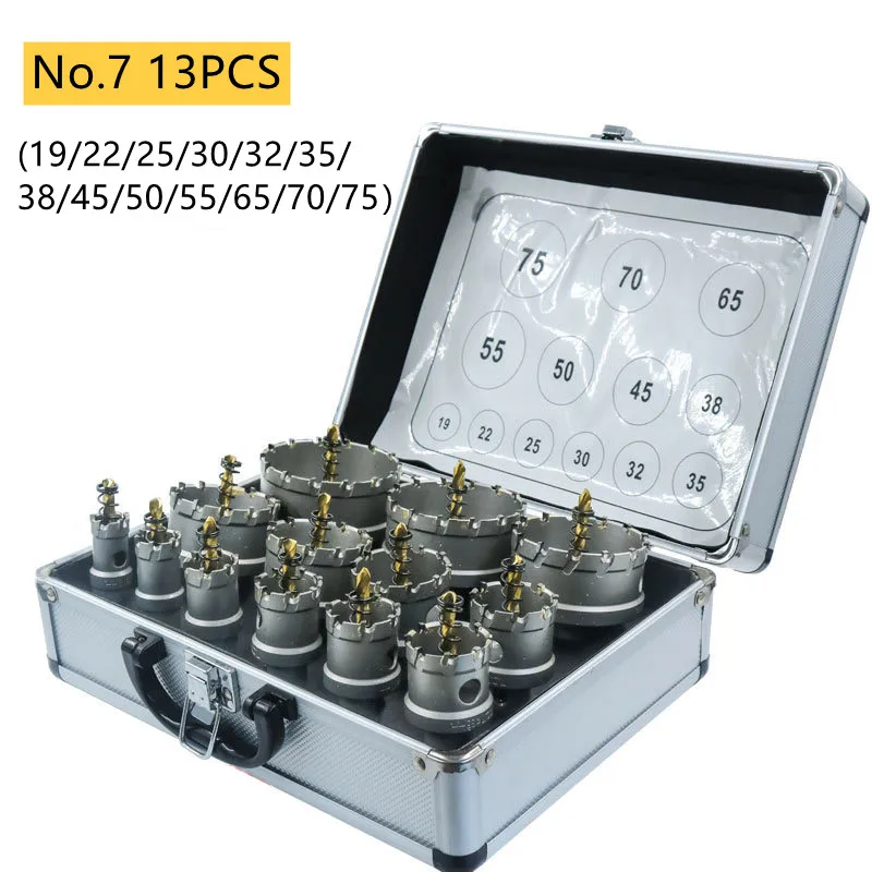 TCT Hole Saw Set Cutter Drill Bit Tungsten Carbide Tipped Drill Bits ...