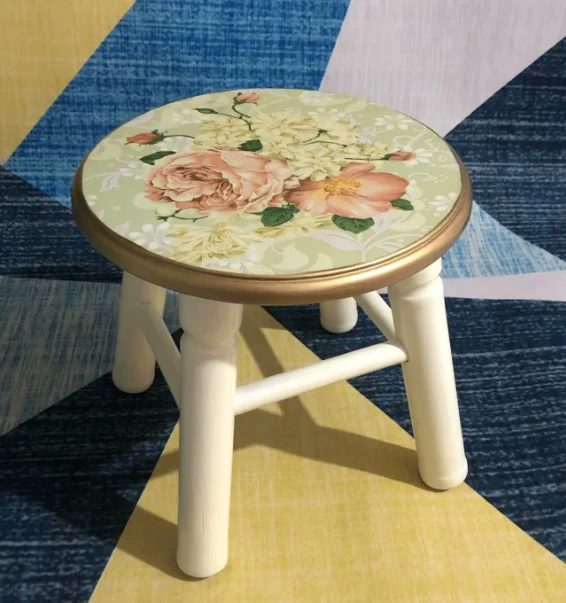 Декоративная цветная Золотая печать на водной горке для деревянной мебели