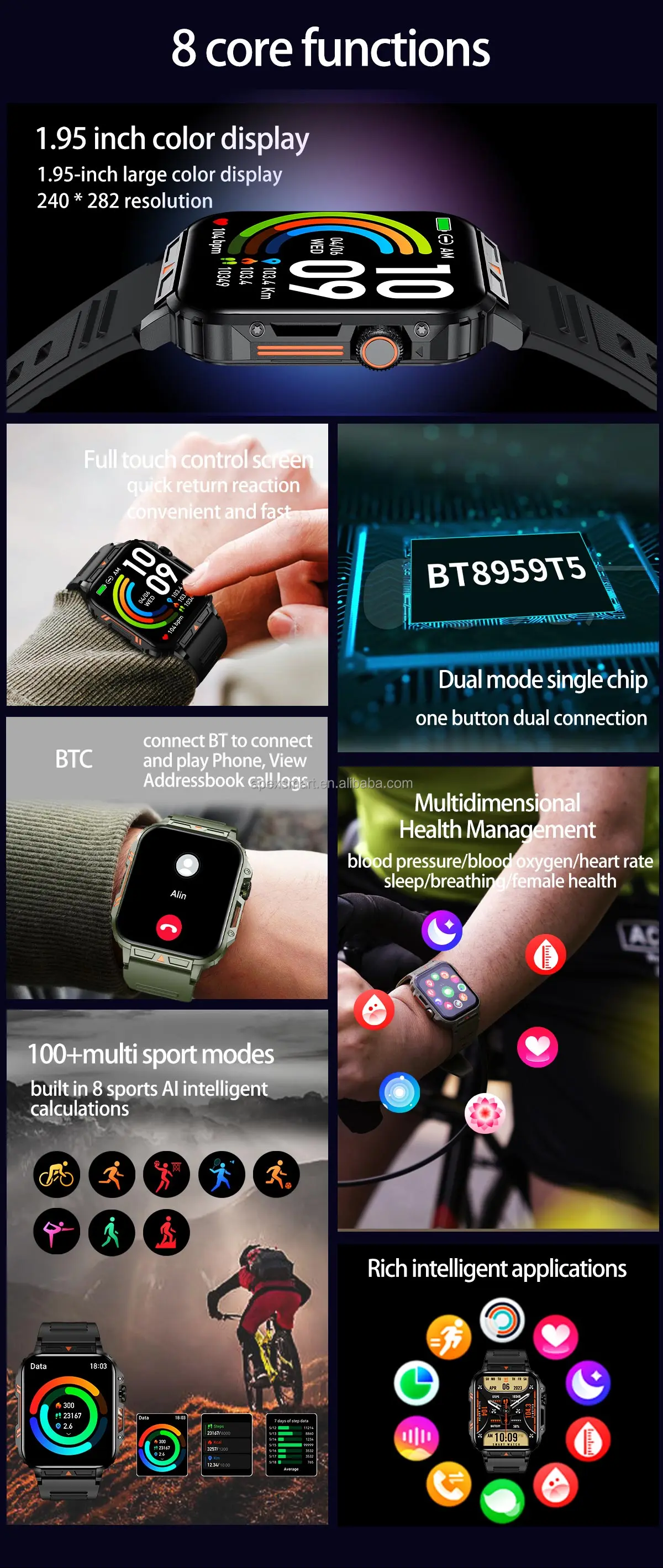 L81 Watch S100 ultra Smart Watch Gift Box Set 49MM Suit 7+1 SMS Wireless Charger Amoled Screen 7IN1 Smartwatch