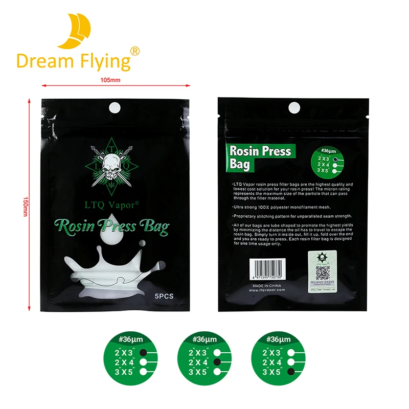 Brilliant design smoking accessories 2*3 100% nylon rosin press mesh bags from Dream Flying