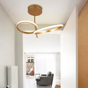 New Design Contemporary Luxury Gold Aluminum Circle LED Ceiling Light Fixtures