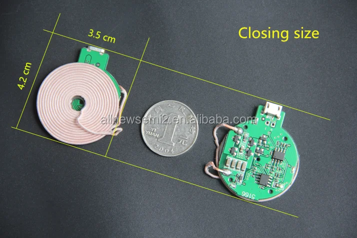 One-Stop Supply [Mini transmitter] wireless charger transmitter module Mini coil Qi universal DIY modification chip Components