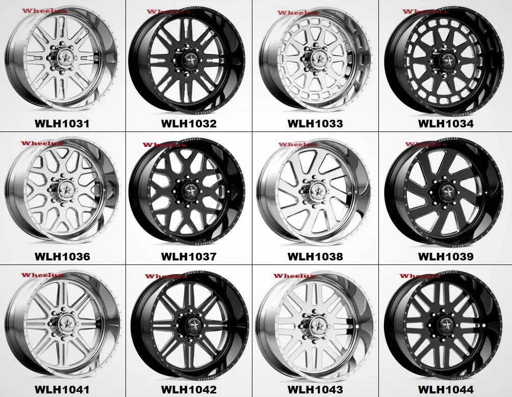 Gloss Black Milling Windows 4x4 Wheels 22x10 22x12 22x14 24x12 24x14 ...