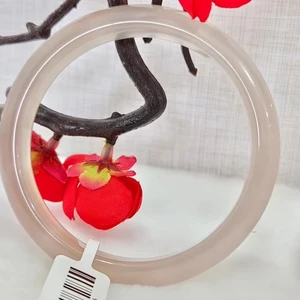 Wholesale Natural Agate Bracelets, Ice Gray Bracelets, Jewelry Accessories, Diameter 58-60mm