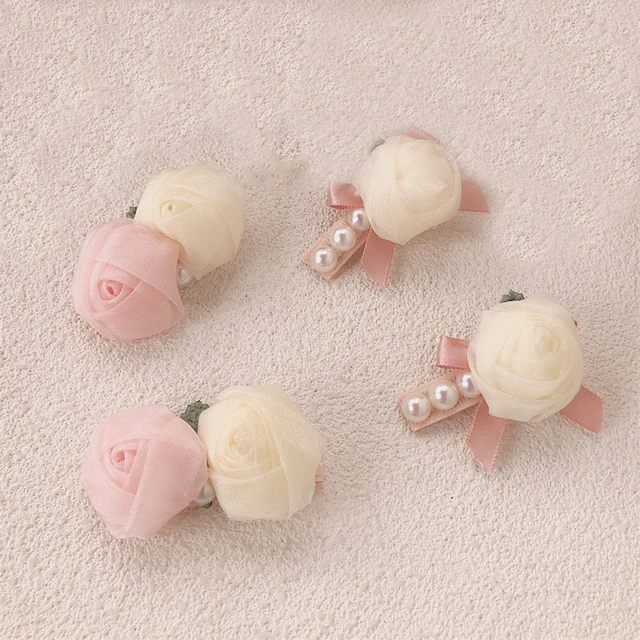 Jiayu Custom Small-sized Girls Flower Hair Clips Plastics Color Block Simple alligator Clips Korean Style Graceful Clip