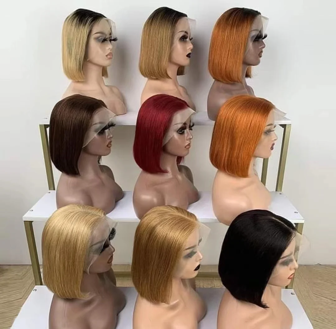 Cheap Price Short Bob Human Hair Wigs 10 12 14inch Lace Bob