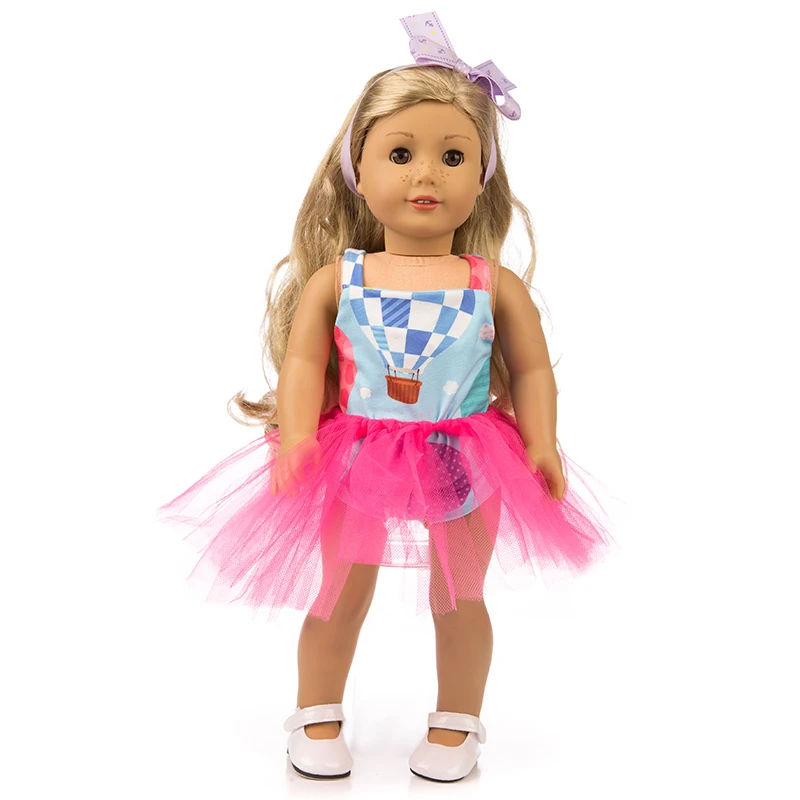 2 вида стилей рождества Одежда для кукол, оптовая торговля кукольная платье-пачка для девочек, детская одежда, кукольная одежда 18 дюймов 45 см для куклы