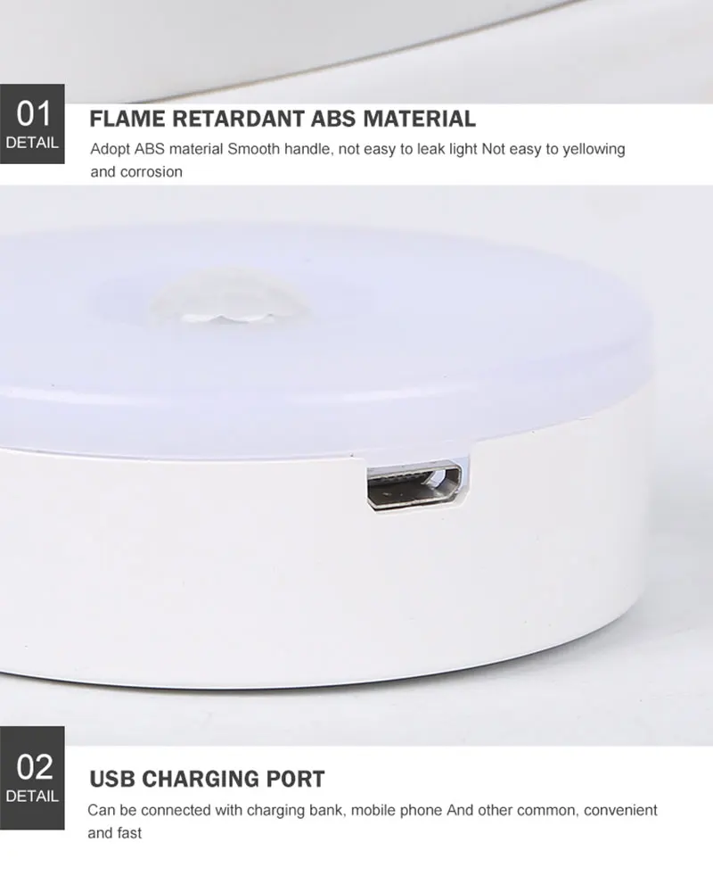High quality 1W motion sensor light wireless led night lights ABS Housing led Cabinet Light With Battery