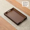 Black walnut-colored tray with handle 33*22cm