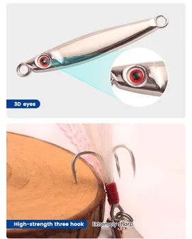 High Quality Zinc Alloy Iron Plate Fish Jig Lure Metal Hard Bait Jigging with Blood Hook METAL JIG – Metal Jig – view 3