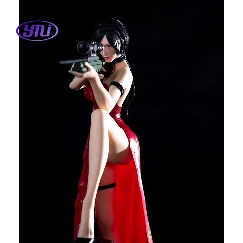 PVC Resin Statue Action High Quality 13.4 Inch Huntress Fighting Posture Sexy Girl Ada Wong Resident Evil Figure Anime