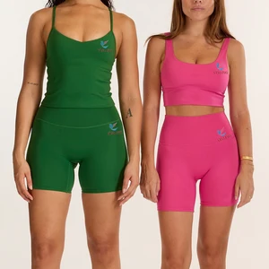 Custom 2-Piece Women's Gym Fitness Sets Workout Yoga Sports Wear Activewear Sportswear with Shorts Custom Clothing Yoga Sets