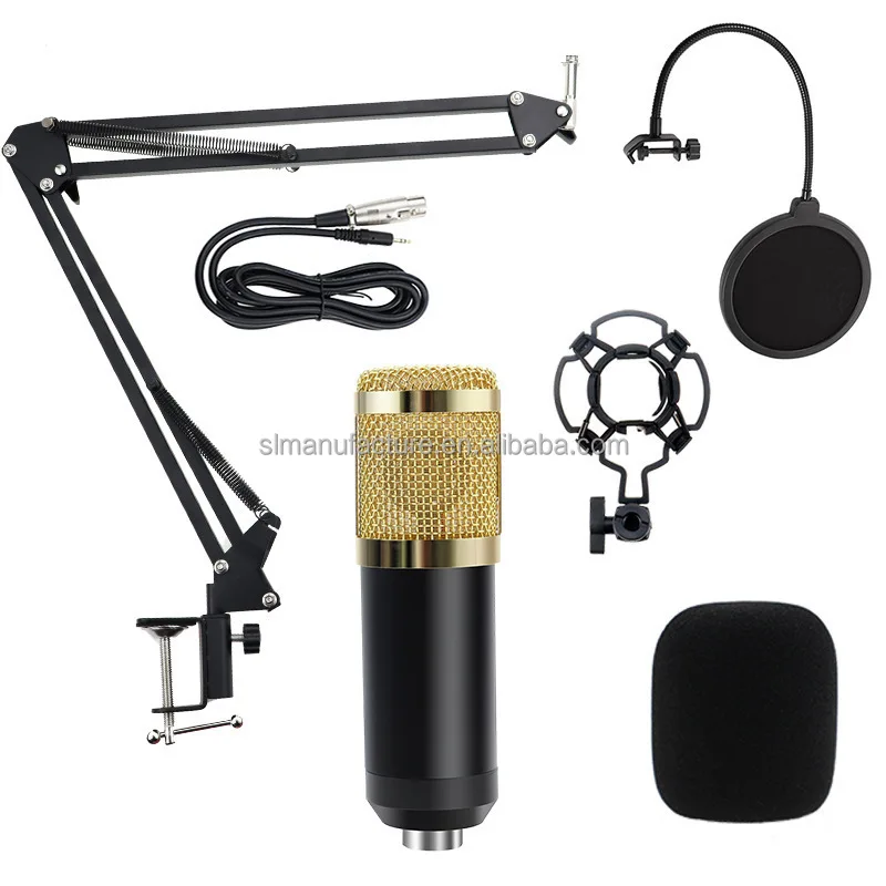 Bm800 Professional Usb Recording Studio Condenser Microphone Mic With V8 Sound Card For Karaoke Gaming Podcast Live Streaming