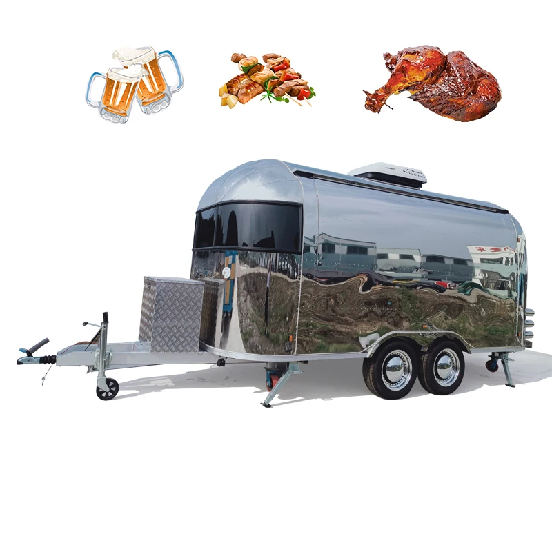 airstream food trucks food cart for pizza/crepe/hot dog snackmachines Germany/France/UK standard food trailer